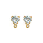 Blue Topaz Zircon Stud Earrings