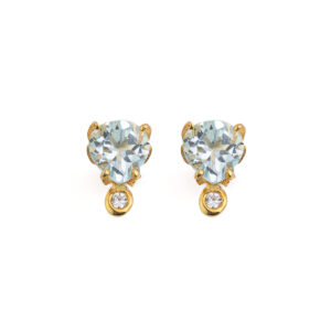 Blue Topaz Zircon Stud Earrings