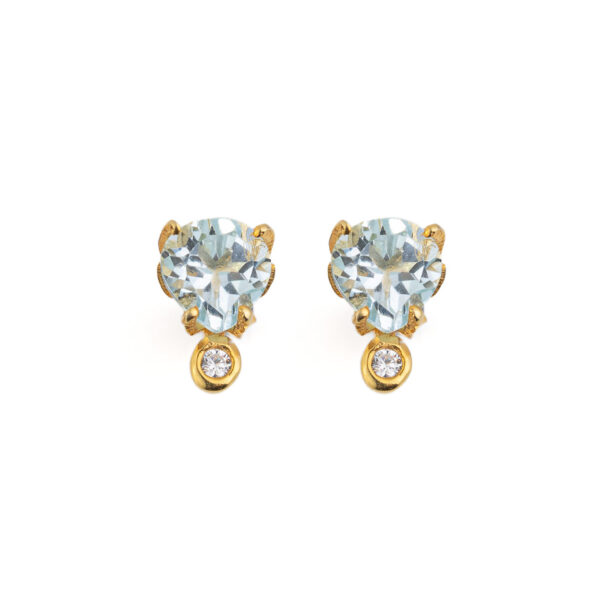 Blue Topaz Zircon Stud Earrings