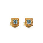Blue Topaz Stud Earrings