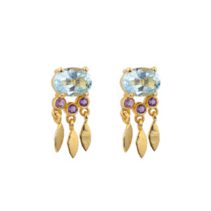 Blue Topaz Dangle Earrings