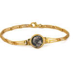 Athena Coin Bracelet - 925 Sterling Silver Gold Plated