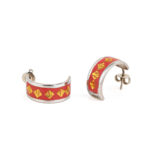 Rhombus Stud Earrings with enamel