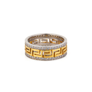 Meander Zircon Band Ring