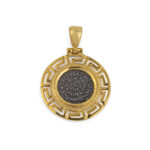 Greek Key Phaistos Disc Pendant