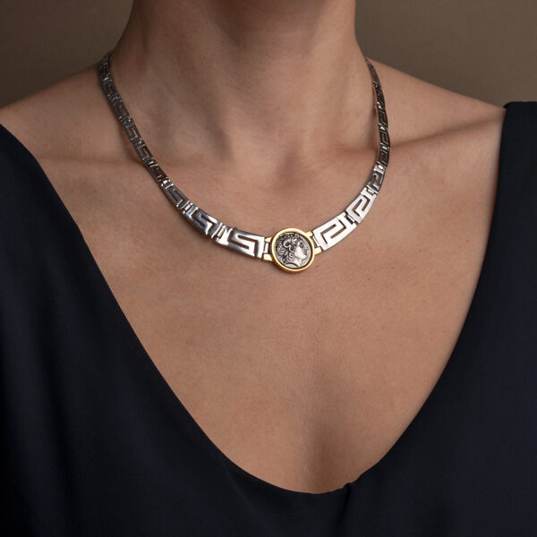 Alexander the Great Necklace – 925 Sterling Silver and Gold Plated