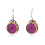 Gerochristo - Iris Big Round Earrings in Sterling Silver with Doublet Gemstones - Image 5