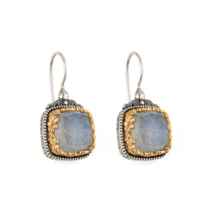 Gerochristo - Dione square earrings with Mother of Pearl Gemstone