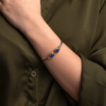 Gerochristo - Iris Double Teardrop Bracelet in Sterling Silver with Doublet Stones - Image 5