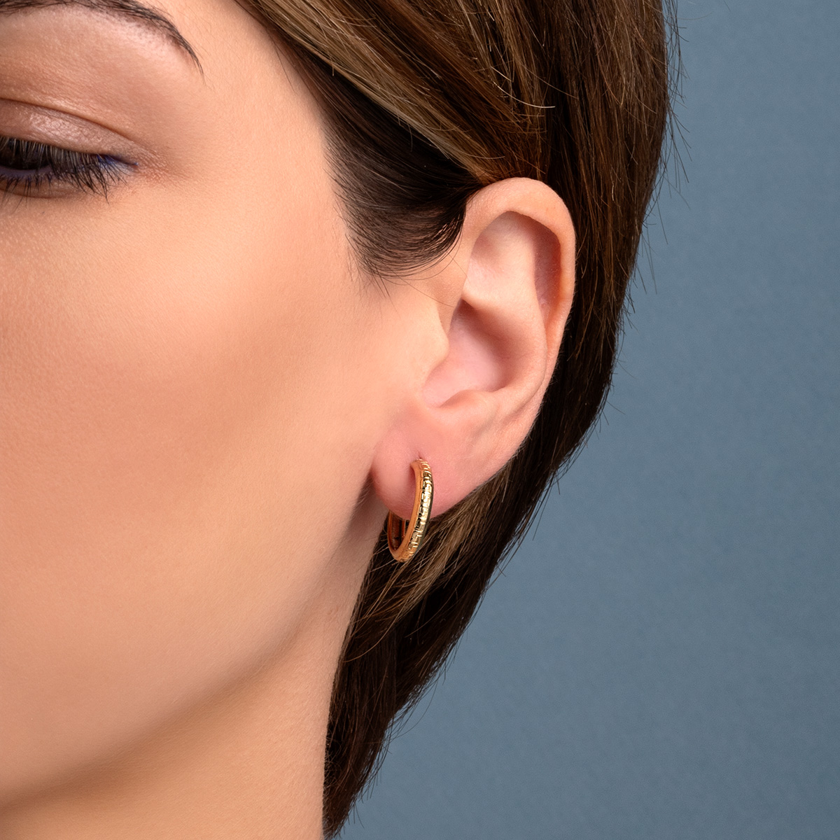 Meander Greek Key Hoop Earrings 925 Sterling Silver and Gold Plated GREEK ROOTS