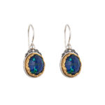 Gerochristo - Iris Earrings in Sterling Silver with Gold Plated Parts