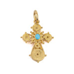 Byzantine Filigree Cross with Turquoise Enamel