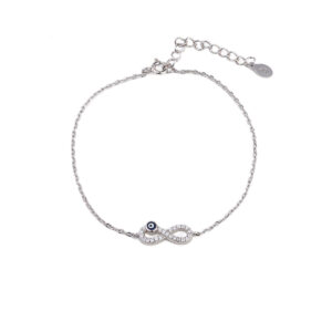Evil Eye Infinity Bracelet with Zircon