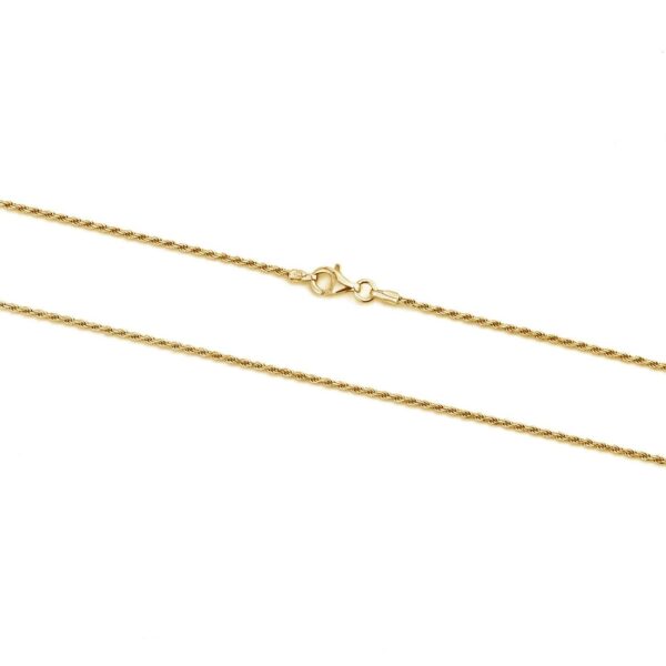 Rope Chain 925 Sterling Silver and Gold Plated