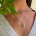 Μενταγιόν Ρόδι Από Ασήμι 925 & 18Κ Χρυσό - Image 2