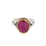 Gerochristo – Dione Oval Ring in Sterling Silver with Doublet Gemstone - Image 9