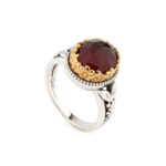 Gerochristo – Dione Oval Ring in Sterling Silver with Doublet Gemstone - Image 8