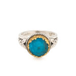 Gerochristo - Dione round ring in sterling silver with Doublet stone - Image 8