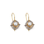 Gerochristo - Cyclades square earrings in 18K Gold and Sterling silver