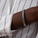 Gerochristo - Kynthia Bracelet in 18K Gold and Sterling Silver with Rhodolite - Image 2