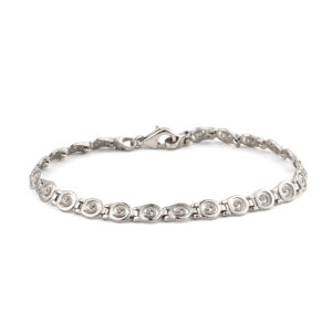 Spiral Link Bracelet in 925 Sterling Silver
