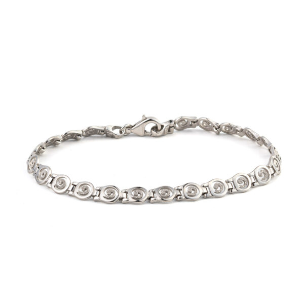 Spiral Link Bracelet in 925 Sterling Silver