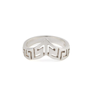 Sterling Silver Greek Key Ring