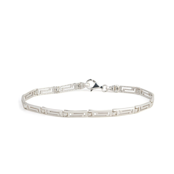 Meandros Link Bracelet 925 Sterling Silver
