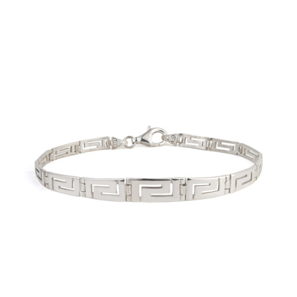 Meander Link Bracelet in Sterling Silver