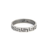 Meandros Greek Key Ring in Sterling Silver