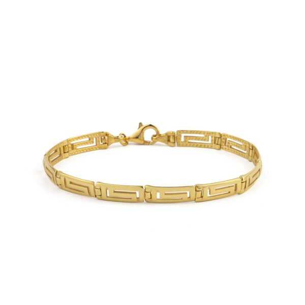 Greek Key Silver Bracelet