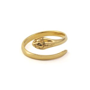 Minimalist Snake Ring - 925 Sterling Silver and Gold Plated