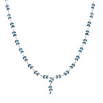 Opal Olive Tree Branch Leaf Necklace - Image 5