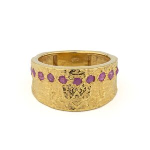 Vintage Ruby Ring – 925 Sterling Silver and Gold Plated