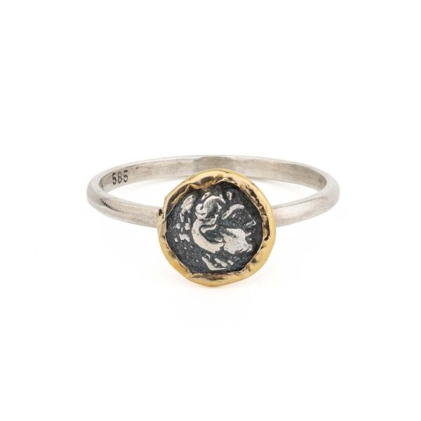 Heracles Ring - 925 Sterling Silver and 14K Gold