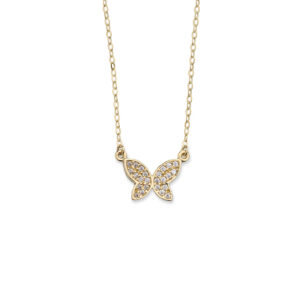 Butterfly Necklace - 14k Gold