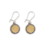 Phaistos Disc Double Earrings with Minoan Bees