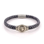 Alexander Leather Bracelet - 925 Sterling Silver - Image 3