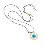 Mother of Pearl Evil Eye Necklace - 925 Sterling Silver - Image 2