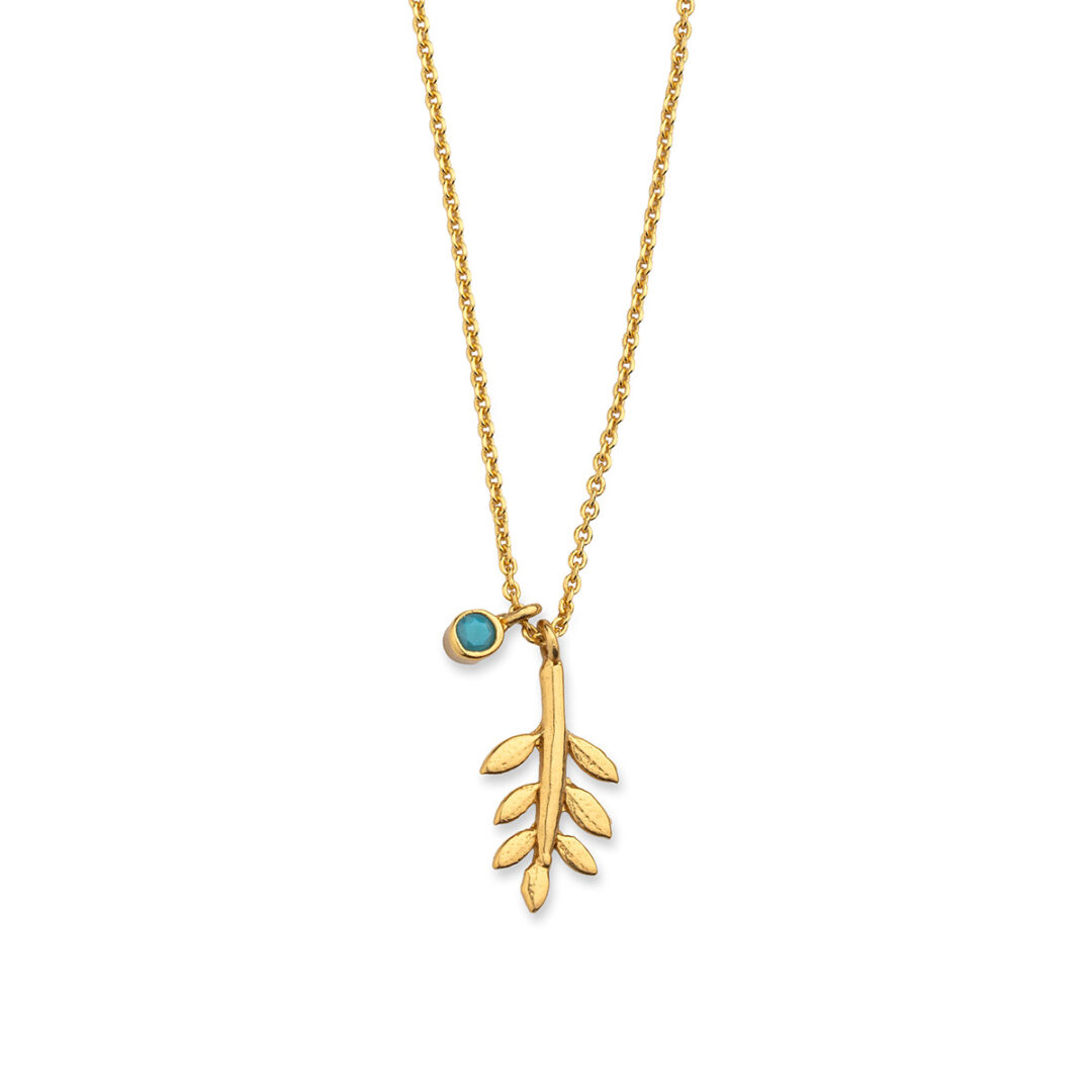 32427 Sterling Silver Chain Necklace with a Leaf
