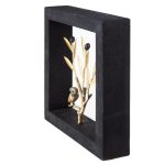 Διακοσμητικό Ξύλινο Κάδρο 21X21cm με μπρούτζινη φιγούρα – Κουκουβάγια - Image 3