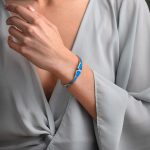 Ασήμι 925 - Βραχιόλι Bangle με Μπλε Όπαλ - Image 2