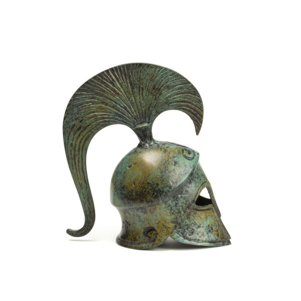 Spartan Helmet - Bronze Sculpture - Image 1