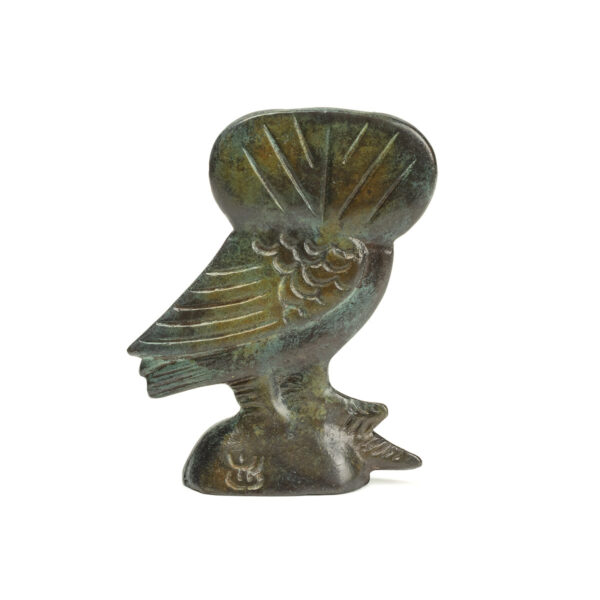 Wisdom Owl Symbol of Goddess Athena - Bronze Sculpture - Image 2