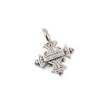 Gerochristo – Cross in 925 Sterling Silver with Garnet - Image 3