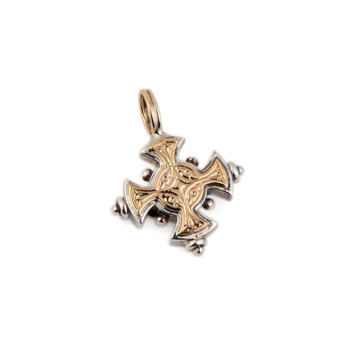 Gerochristo - Cyclades Cross in 18K Gold and Sterling Silver - Image 1