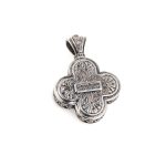 Gerochristo – Byzantine Cross with Zircon 925 Sterling Silver - Image 3