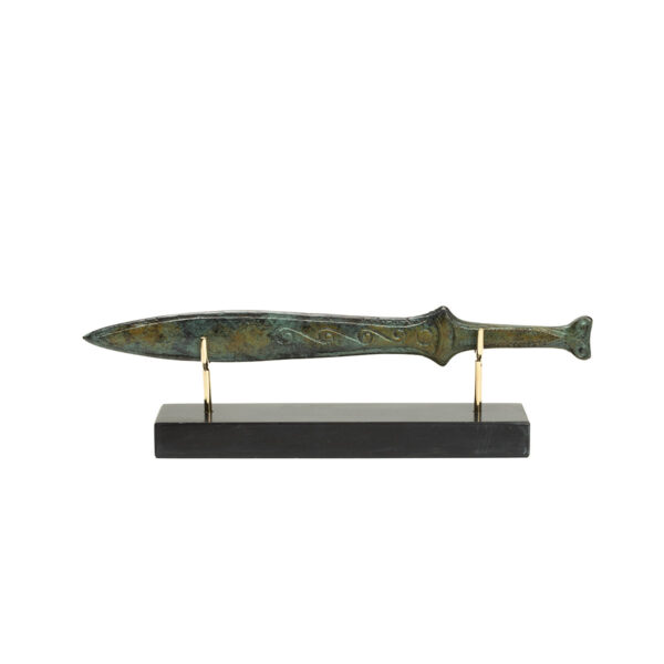 Spartan Soldier Sword on Marble Base - Bronze - Image 2