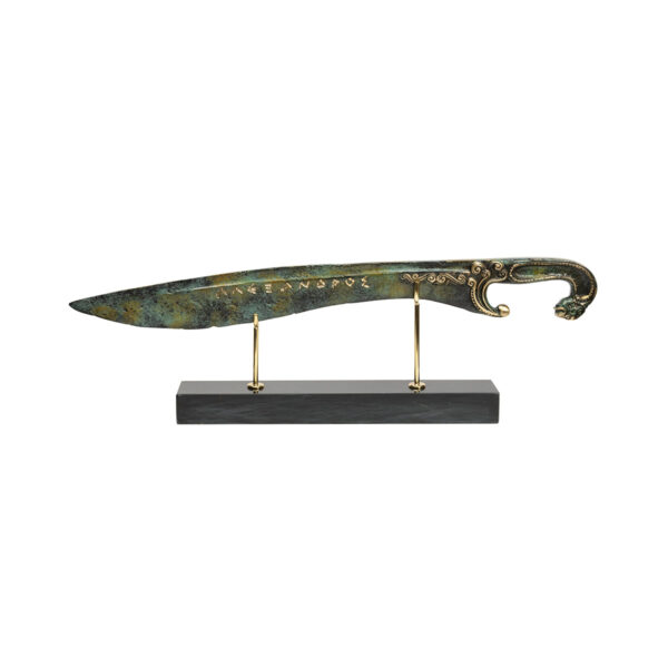 Great Alexander Sword on Marble Base - Bronze - Image 1