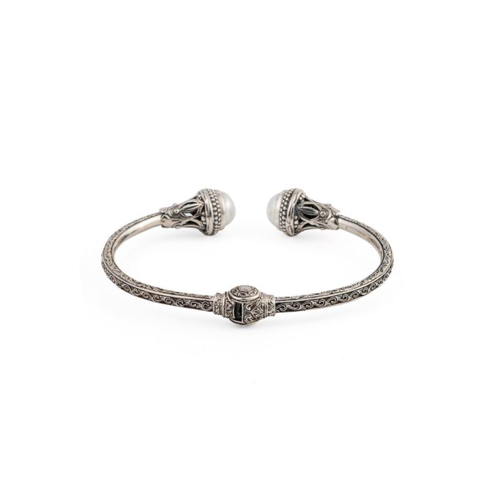 Gerochristo - Santorini Bracelet in Sterling Silver with Freshwater pearls - Image 2